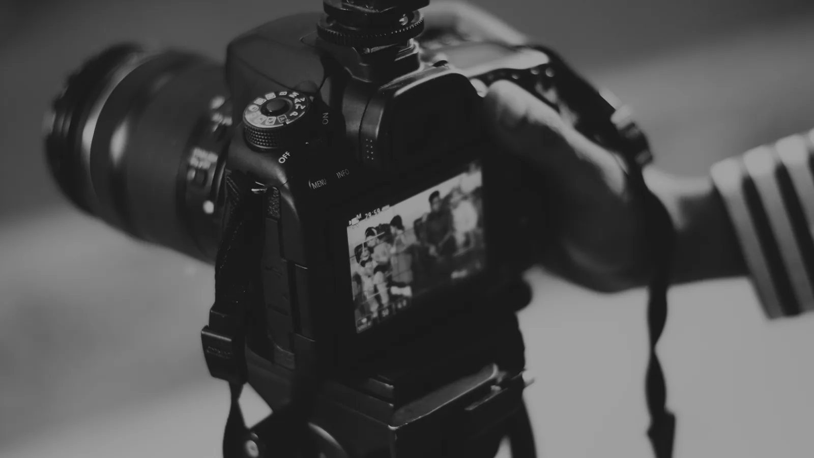 Camera tijdens een fotoshoot